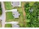 Aerial view of home and manicured lawns in a residential area at 3012 Flat Shoals Rd, Conyers, GA 30094