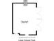 Detailed floor plan for the lower ground showing dimensions for a 2-bay garage with over 500 square feet at 167 Gothards Creek Dr, Powder Springs, GA 30127