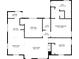 Floor plan displaying the layout of a home, including the kitchen, living room, bedrooms, and bathrooms at 3006 Dogwood Dr, Hapeville, GA 30354
