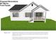 Rendering of the proposed renovation, showcasing the house's updated front facade with modern design elements at 861 Marion Se Ave, Atlanta, GA 30312
