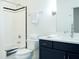 Modern bathroom with white subway tile, sleek vanity, and modern fixtures, creating a clean and stylish space at 620 Glen Iris Dr # 223, Atlanta, GA 30308