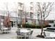 Courtyard featuring outdoor seating areas and landscaping in the building at 620 Glen Iris Dr # 223, Atlanta, GA 30308