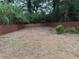 The backyard is enclosed by a wooden privacy fence, with mature trees and landscaping throughout the yard at 2552 White Oak Dr, Decatur, GA 30032