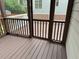 View from a screened-in porch featuring wood flooring and exterior back yard at 2552 White Oak Dr, Decatur, GA 30032