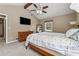 Bright bedroom, showcasing vaulted ceilings, a large window, and soft carpeting for a restful retreat at 3280 Pebble Hill Dr, Marietta, GA 30062