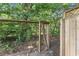 Backyard features a rustic fence, landscaping and natural setting at 4665 Idlewood Dr, Cumming, GA 30040