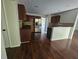 Modern kitchen with stainless steel appliances, granite countertops, and dark wood cabinetry at 1857 Oak Hill Springs Blvd, Lithonia, GA 30058