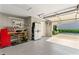 Garage with epoxy floors and storage cabinets at 406 Genevieve Dr, Canton, GA 30114
