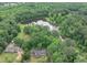 A peaceful scene of a pond, lush trees, and a charming home, creating a serene landscape at 1050 Birdseye Vw, Locust Grove, GA 30248