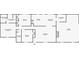 Detailed floor plan highlighting the layout of the home, including bedrooms, kitchen, living room, and garage at 1050 Birdseye Vw, Locust Grove, GA 30248