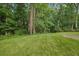Lush green backyard with mature trees creating a private oasis at 2683 Tritt Springs Ne Trce, Marietta, GA 30062