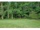 Secluded backyard featuring mature trees, lush lawn, and a cozy seating area at 2683 Tritt Springs Ne Trce, Marietta, GA 30062