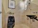 Small bathroom features unique black toilet and sink with tan tiled walls at 2683 Tritt Springs Ne Trce, Marietta, GA 30062