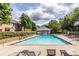 Community swimming pool with lounge chairs and surrounding trees at 6700 Roswell Rd # 21E, Sandy Springs, GA 30328