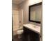 Modern bathroom featuring a new vanity, updated fixtures, and a shower-tub combo with white tile at 3034 Kent Ct, Duluth, GA 30096
