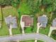 Aerial view of well-maintained homes in a residential neighborhood with lush greenery at 3223 Thornecreek Dr, Douglasville, GA 30135
