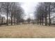 A community common area with trees provides an open space and enhances the neighborhood at 5316 Radford Loop, Fairburn, GA 30213