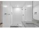 Modern bathroom features white subway tile, a shower, and a vanity with quartz countertops at 2720 Cavalier Dr, Decatur, GA 30034