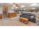 Finished basement features a bar, pool table, comfortable seating area, and ample space for entertaining at 366 Coopers Pond Dr, Lawrenceville, GA 30044
