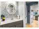 Charming half bath with modern fixtures and decor at 4913 Farm Valley Ne Dr, Woodstock, GA 30188