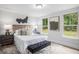 Serene bedroom with natural light, neutral colors, modern furniture, and hardwood floors at 3831 Flakes Mill Rd, Decatur, GA 30034