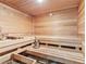 Modern sauna features wooden benches and trim at 8430 Merion Drive, Duluth, GA 30097