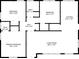 Floor plan layout of the house with dimensions for each room and bathroom at 2683 Rockcliff Se Rd, Atlanta, GA 30316