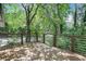 Wood deck is surrounded by trees providing nature views at 3093 Del Monico Dr, Decatur, GA 30032