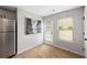 Eat-in kitchen with stainless steel appliances and plenty of natural light at 3063 Broadleaf Trl, Fairburn, GA 30213