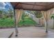 Backyard patio featuring a stylish gazebo with curtains and a built-in fire pit for outdoor relaxation at 1065 Chippewa Oak Dr, Dacula, GA 30019