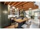 Contemporary kitchen with stainless steel appliances, wood ceiling, and a kitchen island at 1661 La France Ne St # 222, Atlanta, GA 30307