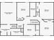 Second floor plan featuring primary bedroom and bathroom, bedrooms, bathrooms, closets, and laundry room at 5388 Silver Springs Dr, Sugar Hill, GA 30518