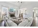 Comfortable living room with stone fireplace, vaulted ceilings, and large windows at 266 Hanover Dr, Villa Rica, GA 30180
