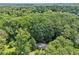 Overhead view shows the home amid a lush green forest canopy at 2233 Clairmont Ne Rd, Atlanta, GA 30329