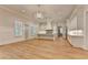 Living room boasts hardwood floors, lots of windows, and a modern kitchen with a center island at 1169 Dorby Park Ne Dr, Brookhaven, GA 30319