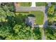 Aerial view of the property showing the lawn, garden, deck and surrounding neighborhood at 984 Ridgecrest Se Dr, Smyrna, GA 30080