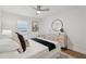 Bedroom featuring neutral decor, ceiling fan, and hardwood floors at 1166 Booth Sw Rd # 301, Marietta, GA 30008