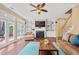Inviting living room with built-in shelves, a fireplace, and a cozy seating area at 2459 Chestnut Lndg, Atlanta, GA 30360