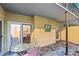 Cozy patio with outdoor seating and glass doors leading inside creating a relaxing extension of the home at 5400 Roswell Rd # Apt L6, Sandy Springs, GA 30342