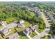 Aerial view of houses backing up to a pond with green space at 1730 Dahlia Dr, Cumming, GA 30040