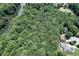 Aerial of densely wooded area with homes near a river or lake at 6185 Masters Club Dr, Suwanee, GA 30024
