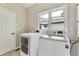 Functional laundry room equipped with modern washer and dryer units, providing convenience and efficiency at 6185 Masters Club Dr, Suwanee, GA 30024