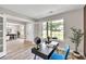 Bright home office with modern furniture, wood-look floors, and ample natural light at 2720 Meridian Ct, Dacula, GA 30019