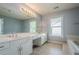 Bathroom with double sinks, tile flooring, and large vanity at 2794 Craig Ct, Marietta, GA 30062
