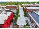Scenic aerial street view showcasing historic buildings, restaurants, landscaping, and pedestrian walkways at 6391 Katherine St, Douglasville, GA 30134