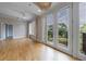 Balcony view with open floorplan, stylish lighting, and neutral paint at 2255 Peachtree Ne Rd # 620, Atlanta, GA 30309
