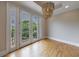 Balcony view with open floorplan, stylish lighting, and neutral paint at 2255 Peachtree Ne Rd # 620, Atlanta, GA 30309