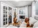 Bright sitting room with large French doors, comfortable sofa, and tasteful decor at 46 Le Parc Fontaine, Lithonia, GA 30038