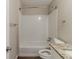Bathroom with a shower-tub combination, toilet, and vanity at 482 Tarragon Sw Way, Atlanta, GA 30331