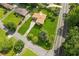 Aerial view of a cozy home on a spacious lot with mature trees and convenient street access at 3623 Doroco Dr, Atlanta, GA 30340